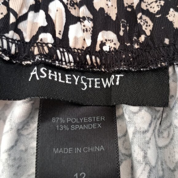 'ASHLEY STEWART' Faux Wrap Tulip Skirt Size 12 EUC - Picture 5 of 11